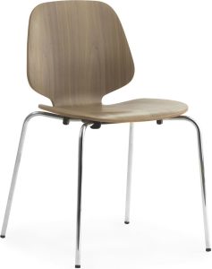 Krzesło My Chair na stalowych chromowanych nogach – nowoczesny design, wygodne siedzisko, trwałe materiały