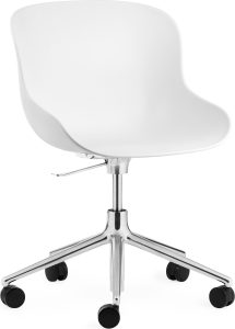 Krzesło na kółkach Hyg 5W na aluminiowych nogach – ergonomiczne, mobilne, nowoczesne