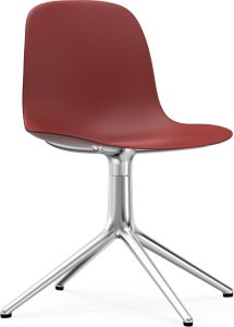 Krzesło obrotowe Form Swivel 4L czerwone na aluminiowych nogach – nowoczesny design, wygoda, trwałość