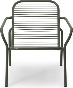 Krzesło ogrodowe Vig 72,5 cm ciemnozielone z podłokietnikami – komfort i elegancja w ogrodzie