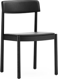 Krzesło Timb czarne tapicerowane – elegancki design, komfortowe siedzisko, trwałe materiały