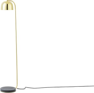 Lampa podłogowa Grant mosiądz – elegancki design, ciepłe światło, trwały materiał