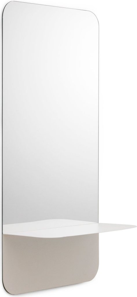 Lustro Horizon prostokątne pionowe białe – elegancki design, idealne do każdego wnętrza