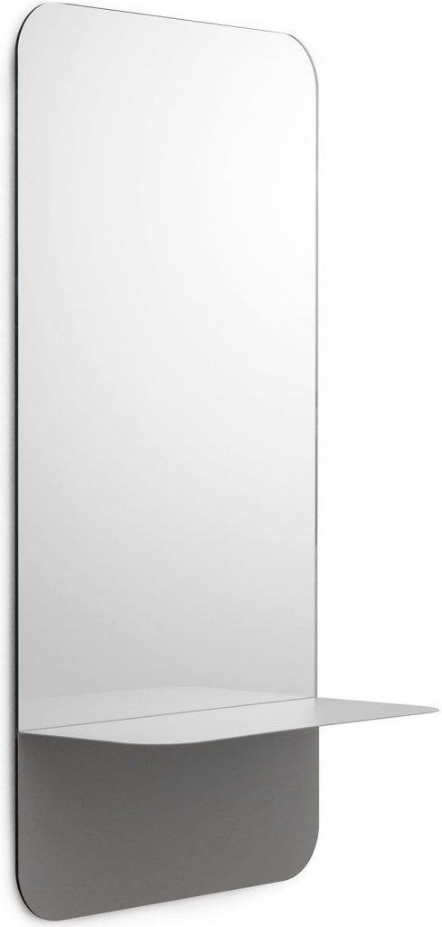 Lustro Horizon prostokątne pionowe szare – elegancki design, nowoczesny styl, idealne do każdego wnętrza
