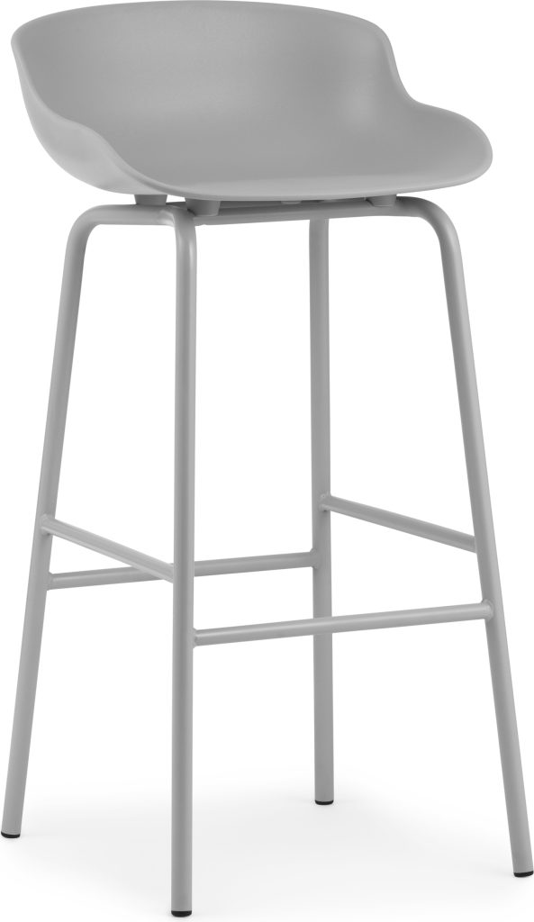 Stołek barowy Hyg 75 cm szary – nowoczesny design, funkcjonalność, trwały materiał