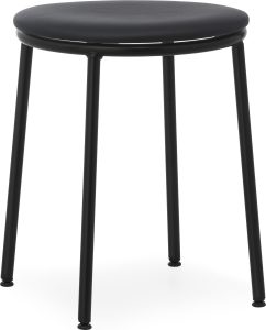 Stołek Circa Ultra Leather Black 45 cm – tapicerowane siedzisko, elegancki design, wysoka jakość