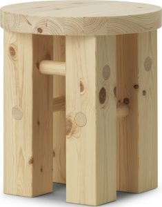 Stołek Fyr 45 cm naturalna sosna – elegancki design, wysoka jakość, uniwersalne zastosowanie