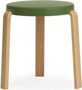 Stołek Tap oliwka dąb – nowoczesny design, solidna konstrukcja, naturalne materiały
