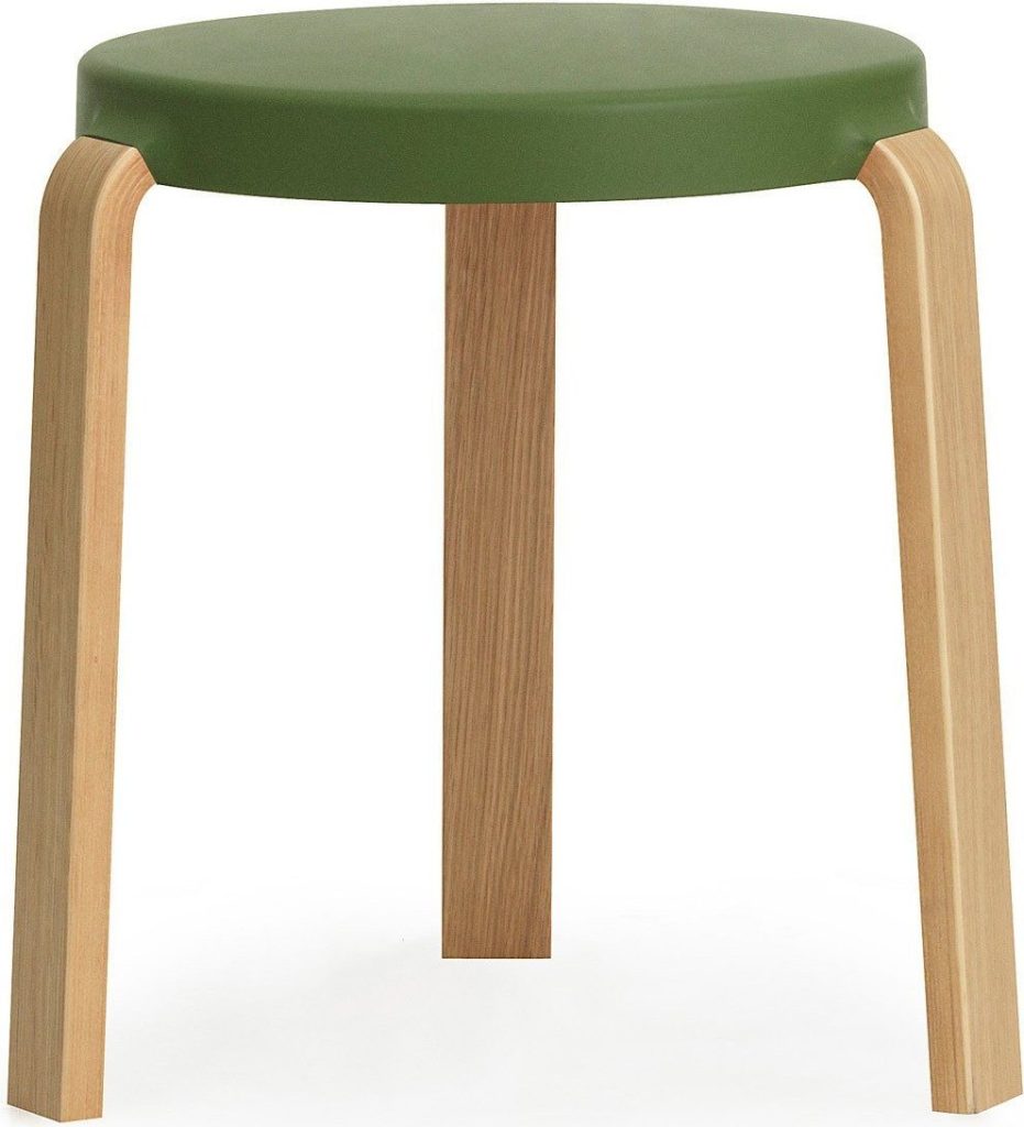 Stołek Tap oliwka dąb – nowoczesny design, solidna konstrukcja, naturalne materiały