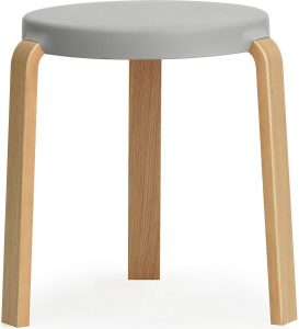 Stołek Tap szary dąb – nowoczesny design, wygoda, stylowy kolor
