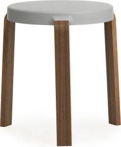 Stołek Tap szary orzech – nowoczesny design, ergonomiczne siedzisko, trwała konstrukcja