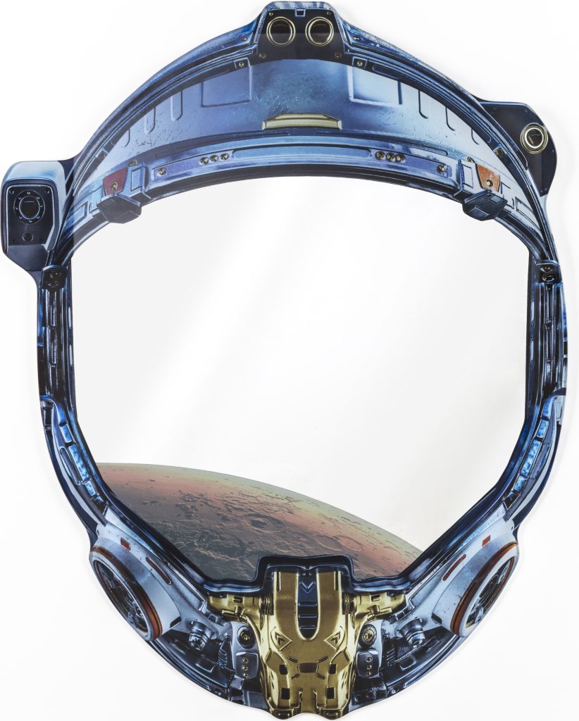 Lustro ścienne Space Cowboy – nowoczesny design, okrągłe, metalowe ramy, styl industrialny