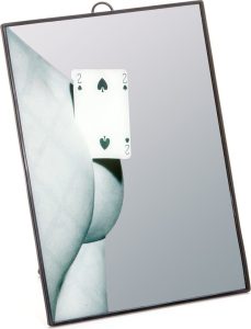 Lustro Seletti Wears Toiletpaper małe Two of Spades – nowoczesny design, wyjątkowa grafika, rozmiar mały