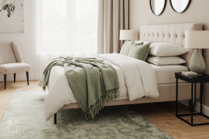 Sypialnia w stylu soft minimal