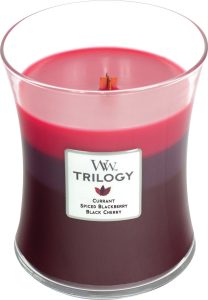 Świeca Trilogy WoodWick Sun Ripened Berries średnia – owocowy zapach, średnia, drewno