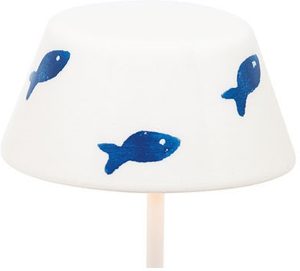 Abażur do lampy Swap Mini w rybki niebiesko-biały – stylowy dodatek do wnętrz, materiał tekstylny, kompaktowy rozmiar