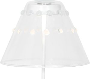 Abażur do lampy Swap w kropki biały szklany – elegancki design, uniwersalny kolor, materiał szklany