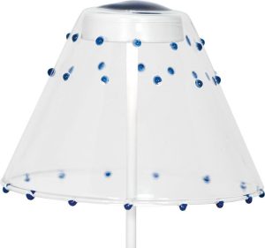 Abażur do lampy Swap w małe kropki niebieski szklany – elegancki design, materiał szklany, kolor niebieski, drobne kropki