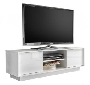Szafka RTV biała połysk 139 cm Pure – nowoczesny design, funkcjonalność, wysoka jakość