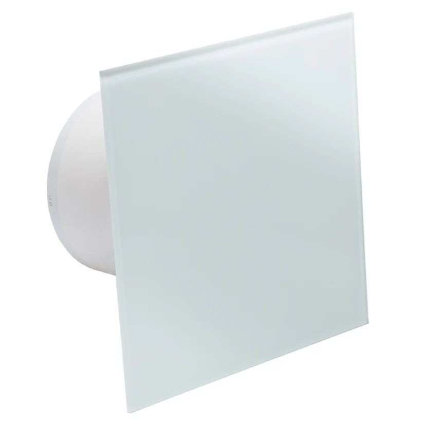 Wentylator łazienkowy MMP Szkło Biały mat 100m³/h, 5.5W, 22db z zaworem zwrotnym
