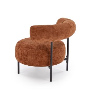 Fotel wypoczynkowy tapicerowany cynamonowy Hazard – elegancki styl, komfort, trwały materiał