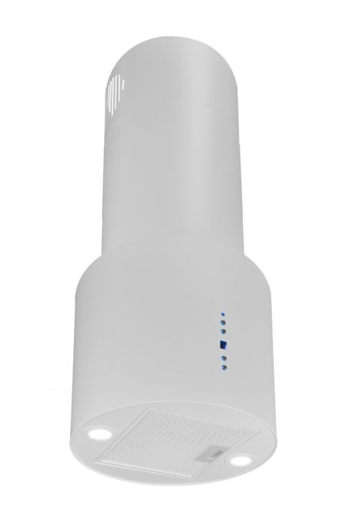 Toflesz Cylinder Island 40cm Okap wyspowy biały 850m3/h Użyj kodu 23TOF05 i płać mniej