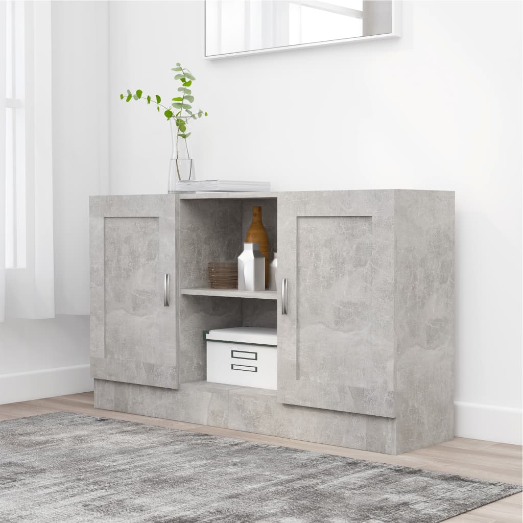 vidaXL Szafka, szarość betonu, 120×30,5×70 cm, materiał drewnopochodny