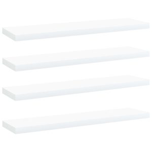 vidaXL Półki na książki, 4 szt., białe, 40x10x1,5 cm