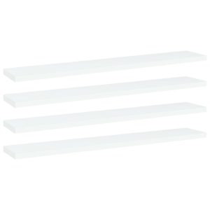 vidaXL Półki na książki, 4 szt., białe, 60x10x1,5 cm