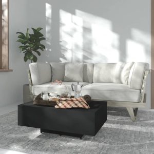 vidaXL Stolik kawowy, czarny, 85x55x31 cm, materiał drewnopochodny