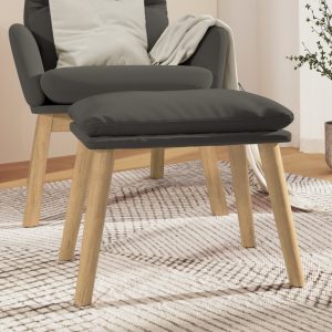 vidaXL Podnóżek,ciemnoszary, 45×29,5×35 cm, tapicerowany aksamitem