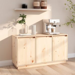 vidaXL Szafka, 111x34x60 cm, lite drewno sosnowe