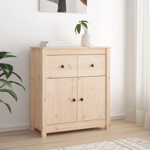 vidaXL Szafka, 70x35x80 cm, lite drewno sosnowe