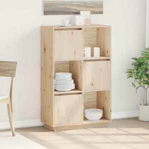 vidaXL Szafka, 74x35x117 cm, lite drewno sosnowe