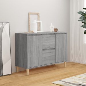 vidaXL Szafka, szary dąb sonoma, 101x35x70 cm, materiał drewnopochodny