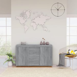 vidaXL Szafka, szary dąb sonoma, 120x36x69 cm, materiał drewnopochodny