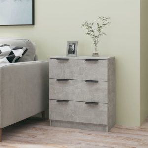 vidaXL Szafka, szarość betonu, 60x30x70 cm, materiał drewnopochodny
