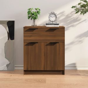 vidaXL Komoda, brązowy dąb, 60x30x70 cm, materiał drewnopochodny