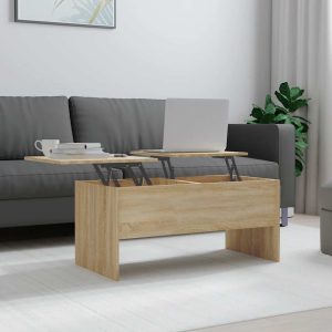 vidaXL Stolik kawowy, dąb sonoma, 102×50,5×46,5 cm