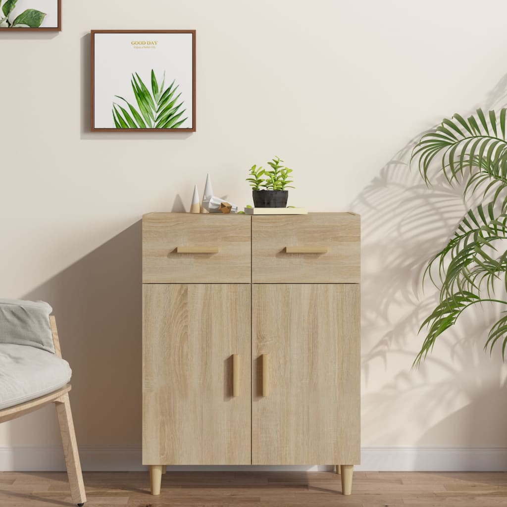 vidaXL Komoda, dąb sonoma, 69,5x34x89 cm, materiał drewnopochodny