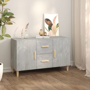 vidaXL Komoda, szarość betonu, 100x36x60 cm, materiał drewnopochodny