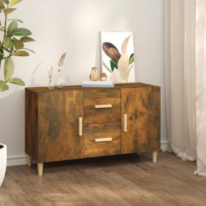 vidaXL Szafka, przydymiony dąb, 100x36x60 cm, materiał drewnopochodny