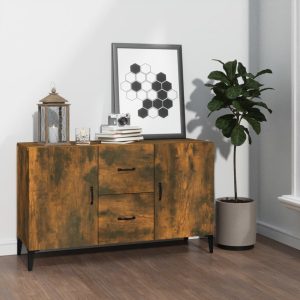 vidaXL Szafka, przydymiony dąb, 100x36x60 cm, materiał drewnopochodny