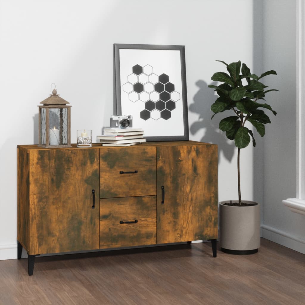 vidaXL Szafka, przydymiony dąb, 100x36x60 cm, materiał drewnopochodny