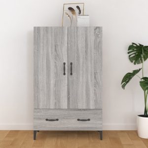 vidaXL Szafka, szary dąb sonoma, 70x31x115 cm, materiał drewnopochodny