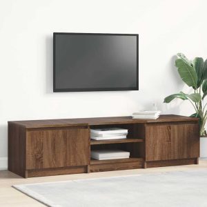 vidaXL Szafka pod TV, brązowy dąb, 140x40x35,5 cm