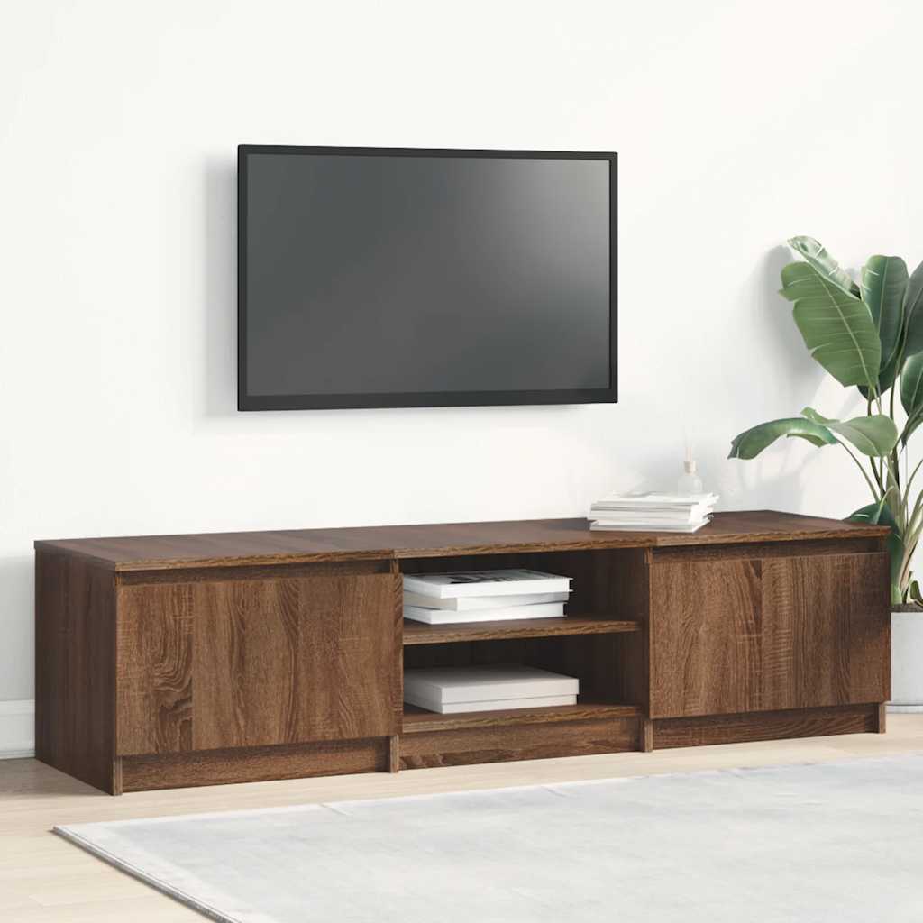 vidaXL Szafka pod TV, brązowy dąb, 140x40x35,5 cm