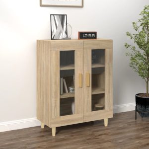 vidaXL Szafka, dąb sonoma, 69,5x34x90 cm, materiał drewnopochodny