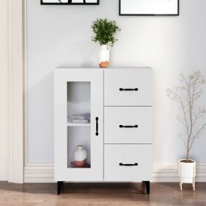 vidaXL Szafka, biała, 69,5x34x90 cm, materiał drewnopochodny