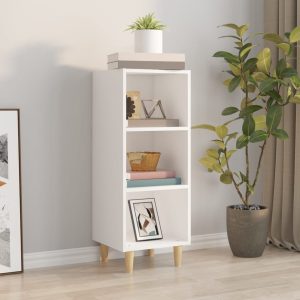 vidaXL Szafka, biała, 34,5×32,5×90 cm, materiał drewnopochodny